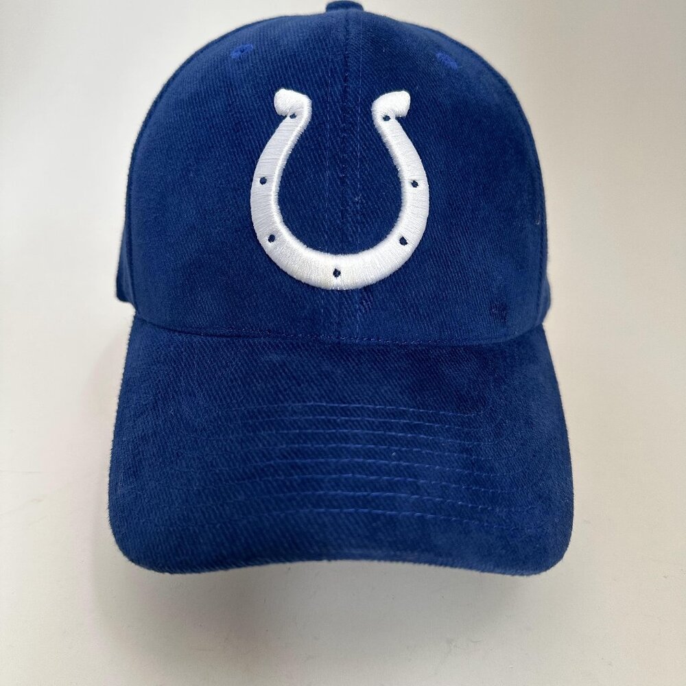 Indianapolis Colts Baseball Hat Embroidered Horseshoe Adjustable Strap Back Cap